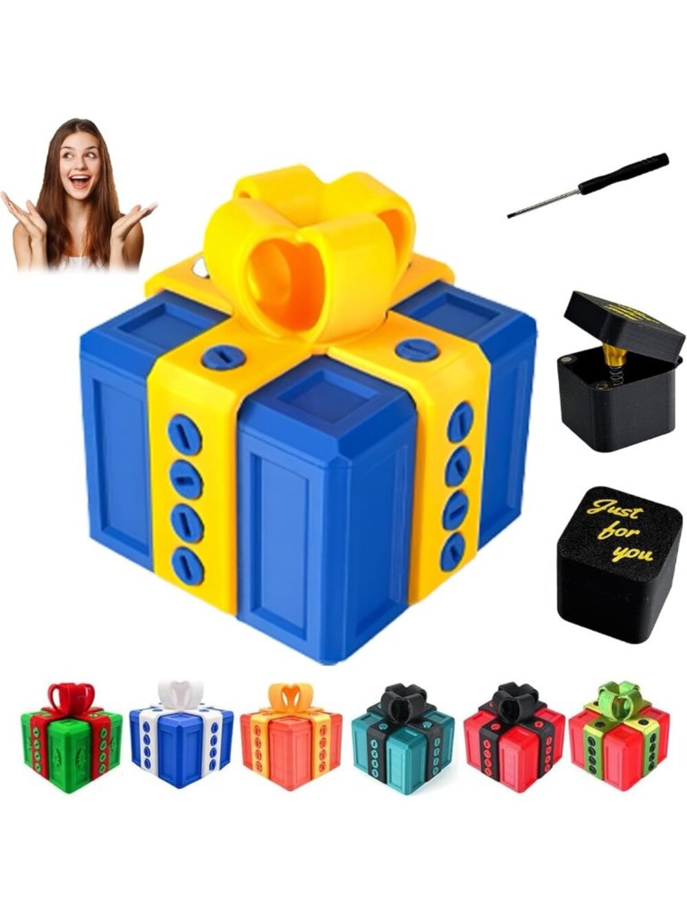 Unique Annoying Gift Box with 3D Printed Surprises, Perfect for Birthdays